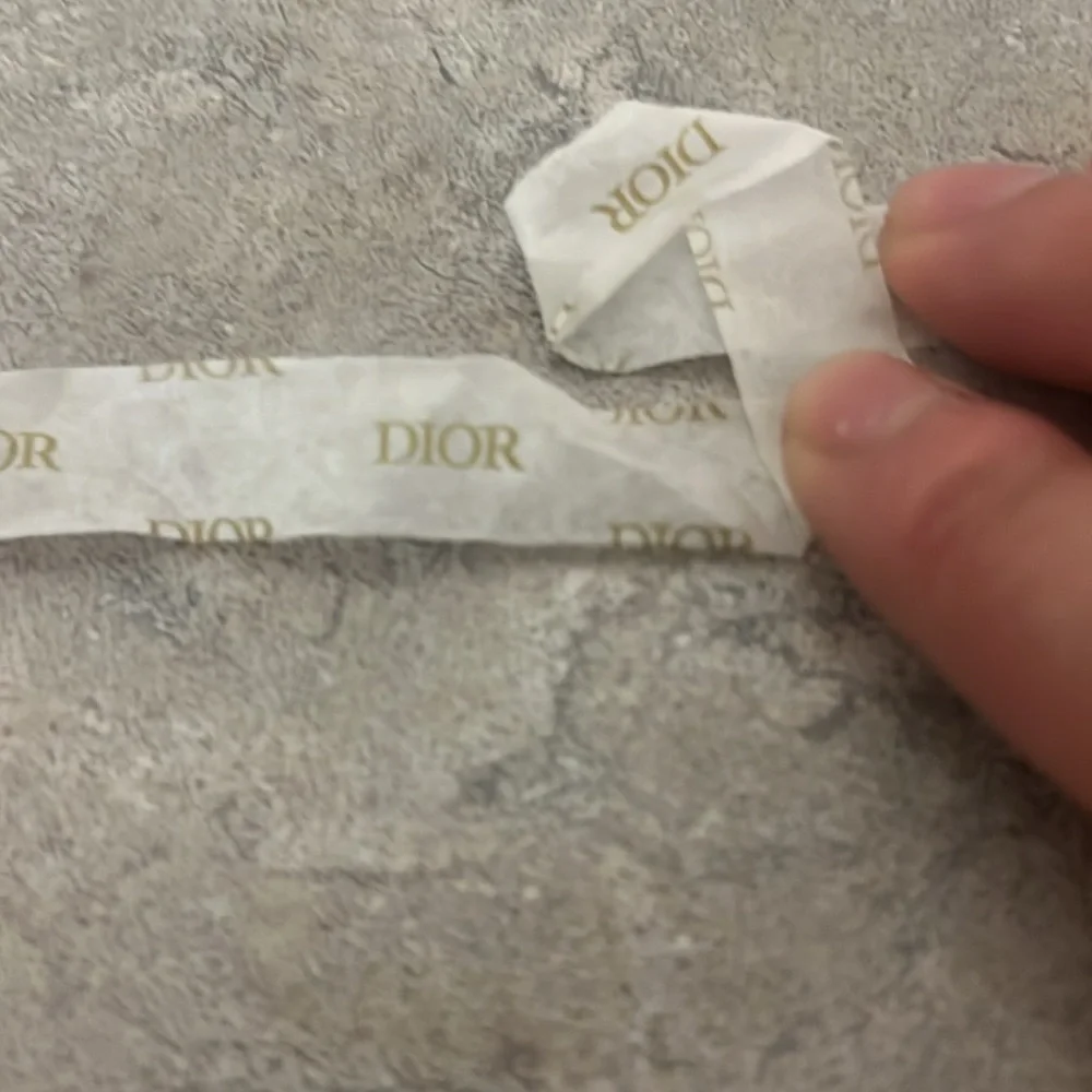 Dior White Gift Bag with Gold Logo